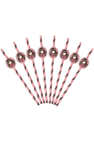 مصاصات ورقية من سميفيز سانتوروس ليدي بيرد وردية اللون، 8 قطع