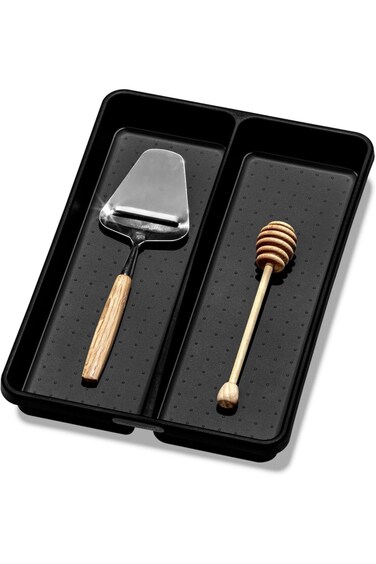 madesmart Premium Antimicrobial Classic Mini Utensil Tray Soft Grip, Non-Slip Kitchen Drawer, Multi