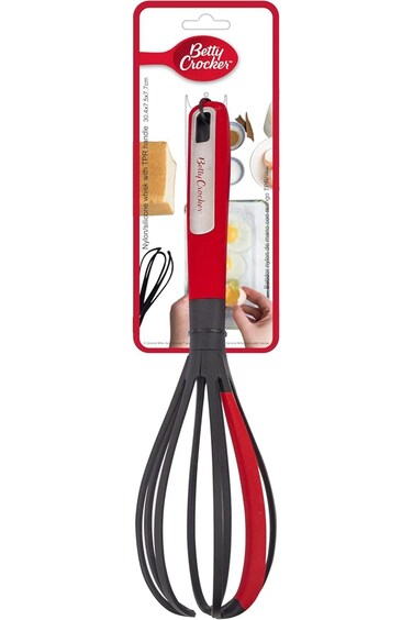 Betty Crocker Kitchen Whisk, 30.4 cm Size, Black/Red