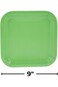 Unique Party 31429 party tableware 9" Square Dinner Plates   Lime Green Color Theme   14ct, 14 Coun