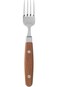 Hema Stainless Steel Cake Fork with Plastic Wood Handle, 16 cm Length, Brown