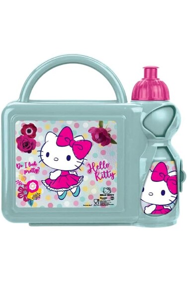 Rainbow Max Hello Kitty Lunch Box Set for Picnic Travel (350ml, Light Green)