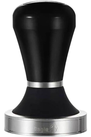 Professional Coffee Tamper, Stainless Steel Base, Black Handle (58 MM)