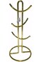 Mug Tree Coffee Cup Holder Stand, 6 Hooks, Gold Metal, Modern Design