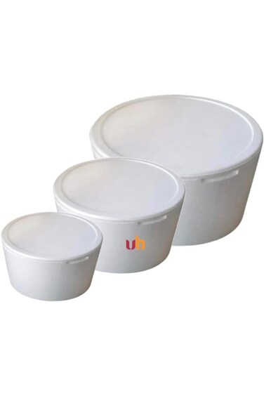 White Circular Cork Containers (Small)