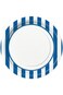 Unique Party 38015 - 23cm Royal Blue Striped Party Plates, Pack of 8
