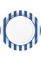 Unique Party 38015 - 23cm Royal Blue Striped Party Plates, Pack of 8