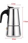 200ml Stainless Steel Mocha Coffee Pot Kettle Stove Top Espresso Make Pot, Sliver