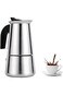200ml Stainless Steel Mocha Coffee Pot Kettle Stove Top Espresso Make Pot, Sliver