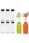 Plastic Juice Bottles 12 oz [ 330 ml ] with caps 12 pieces empty clear plastic bottles almost for K
