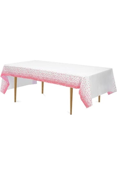 مفارش طاولة حفلات Rglt قابلة لإعادة الاستخدام لحفلات الزفاف وحفلات الزفاف وأعياد الميلاد، مستطيلة بلاستيكية مقاس 54 بوصة من 72 Inc.