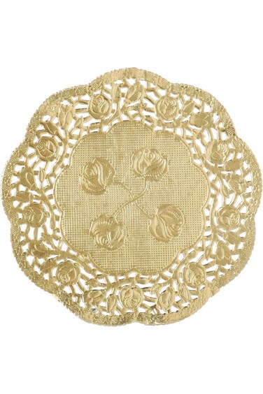 Hotpack Gold Round Doilies 3.5 Inch, 50 Pieces