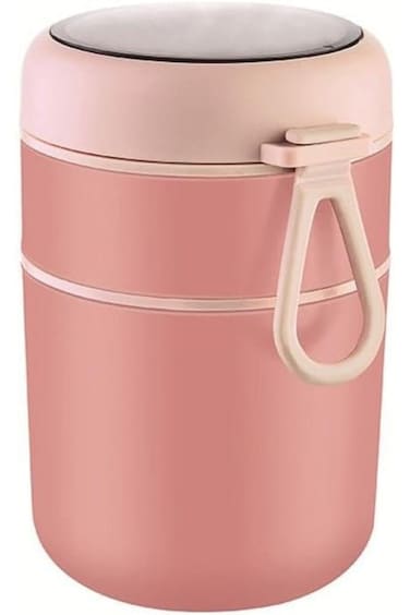 MOTIM Double Layer Japanese Style 304 Stainless Steel Soup Cup Breakfast Storage Container Lunch Bo