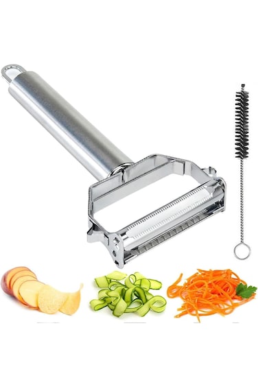 ALMEKAQUZ Multifunction Stainless Steel Julienne Peeler Vegetable Peeler Double Planing Grater Kitc