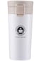MOTIM Stainless Steel Insulated Travel Coffee Mug Water Bottle White 18.5x8x8cm