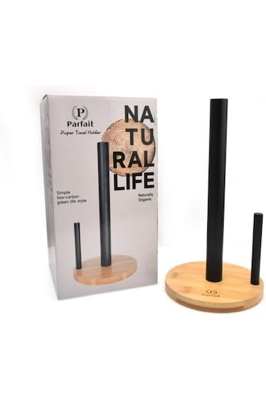 حامل مناشف ورقية متين من بارفيت باللونين الأسود والبني N-D402BA0011