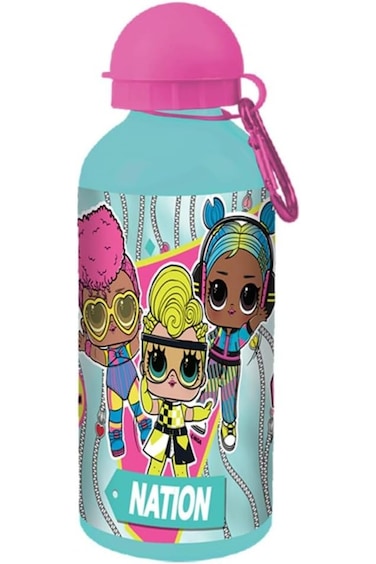 L.O.L Aluminium Water Bottle with a Hook for Kid, 600 ml Capacity, Blue
