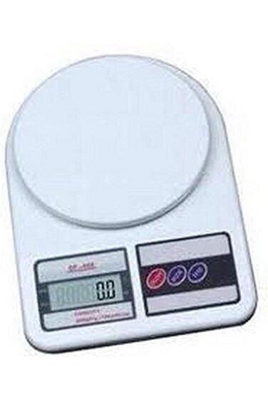 ميزان مطبخ إلكتروني 7 كجم قياس أبيض