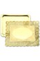 IBILI Plates and Doilies Set, paper, Gold, 30 x 39/26 x 34cm