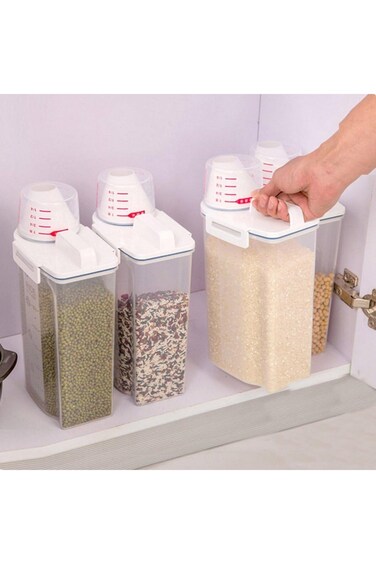 Balock Cereal Storage Containers,Cereal Container with lids BPA Free &amp; Food Grade Plastic,Clear Foo