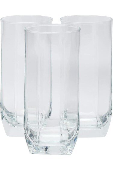 لاف 3 قطع تونة زجاجية، 330 مل، شفاف