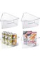 ?Lazy Susan Cabinet Organizer, BPA Free Containers, Durable Plastic Transparent Storage Bins for Ki
