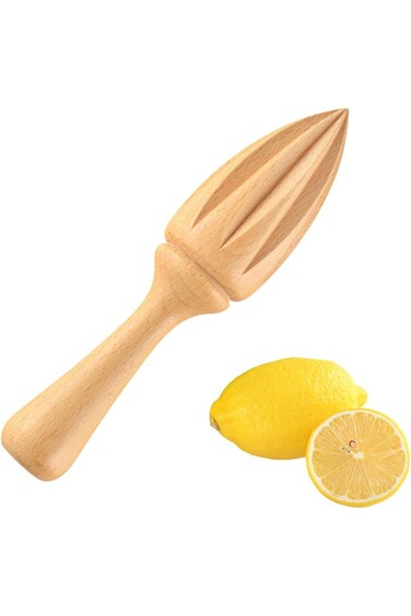Oasisgalore Lemon Squeezer，Hand held Citrus Juicer，Wooden Lemon Juicer Hand Tool， Manual Wooden Cit
