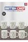 British Chef Opalware Plano Tea and Coffee Mug Set 6-Pieces, 320 ml Capacity, Maria