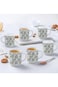 British Chef Opalware Plano Tea and Coffee Mug Set 6-Pieces, 320 ml Capacity, Maria
