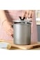 VIO 1.7L Oil Pot Filter Container, Used Cooking Grease Strainer, Kitchen Deep Fat Pot, Metal Large