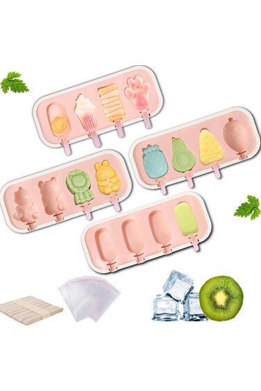 Popsicles Molds,Popsicles Frozen,Reusable Easy-Release Ice Pop mold,Popsicle Maker For Kids and fam