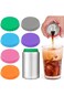 6 Pack Silicone Soda Can Cover Lids, Reusable Soda Can Lids Beer Can Covers Pop Can Covers, BPA Fre