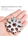 SO-OK Men's &amp; Women's 18 in 1 Stainless Steel Multifunctional Snowflake Bottle Opener/Bicycle Wrenc