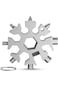 SO-OK Men's &amp; Women's 18 in 1 Stainless Steel Multifunctional Snowflake Bottle Opener/Bicycle Wrenc