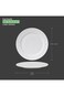 BARALEE PORCELIAN CERAMIC SIMPLE PLUS WHITE FLAT PLATE, 091001A, 16 CM (6 1/4"), PACK OF 6, Dinner