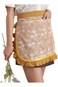 Floosum Waist Apron for women - Lovely Half Apron Cotton Lace Embroidered Server Waitress Apron Sho