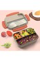 صناديق غداء بينتو بوكس، صندوق غداء بينتو قابل للتكديس للبالغين، حاوية غداء مانعة للتسرب مع مقصورة