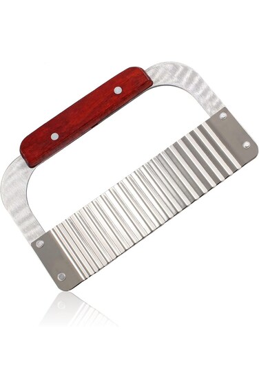 سكين تقطيع مموج من الفولاذ المقاوم للصدأ من Oasisgalore، سكين تقطيع مموج دوار بشفرة فولاذية