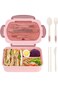 Bento Box for Adult, 1200 ML Lunch Containers, LeakProof Lunch Box with Utensils, BPA Free, 4 Compa