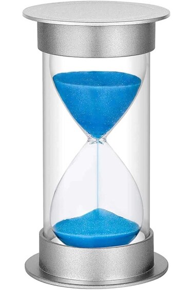 Tazweeq 5 Minute Hourglass Timer, Plastic Hourglass Sand Clock Timer, 5 Minute Small Sand Table for
