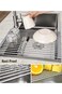 ECVV Roll-Up Dish Drying Rack, Foldable Trivet, Dish Drainer &amp; Over Sink Dish Rack Cover, BPA Free,