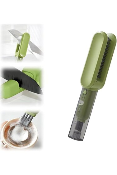 ALMEKAQUZ Knife Cleaner Blade Brush,Kitchen Utensil Cleaning Brush,Cutlery Cleaner Tool,Stainless S