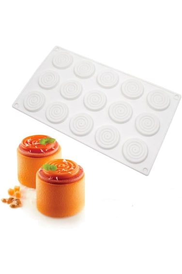 mostsom Silicone Mold 6 Cavity Round Spiral Shaped Cake Silicone Baking Mold DIY Spiral Silicone Je