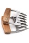 1Easylife Metal Meat Claws, 18/8 Stainless Steel Meat Forks with Wooden Handle, Best Meat Claws for