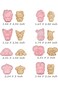 Excefore Cartoon Cookie Cutter Set,8 Piece - Children's Baking Set,Cartoon Stamped Embossed Cookie