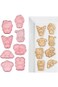 Excefore Cartoon Cookie Cutter Set,8 Piece - Children's Baking Set,Cartoon Stamped Embossed Cookie