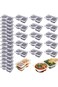Double Compartment Condiment Containers with Lids,30 Pcs Portion Cups Reusable Plastic Snack Contai