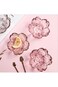 Yalucky Pink Cherry Blossom Small Glass Bowl Dipping Bowls Mini Crystal Tea Bag Holder Soy Sauce Sn