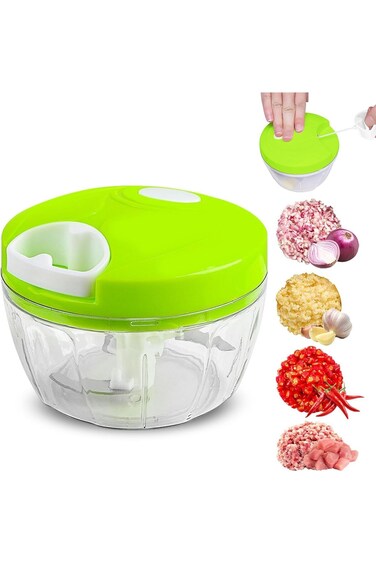 مفرمة الثوم اليدوية من GJV، محضرة طعام، مفرمة خضروات، ثوم محمول بخيط سحب يدوي