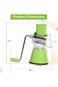 D LC Manual Rotary Cheese Grater - Round Mandoline Slicer with Strong Suction Base, Vegetable Slice